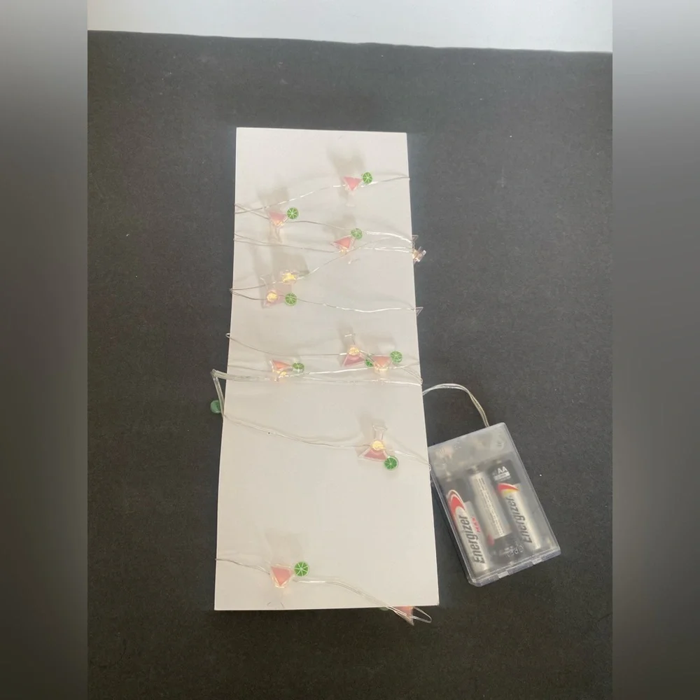 Margarita lime drink mini plastic party string battery operated indoor lights